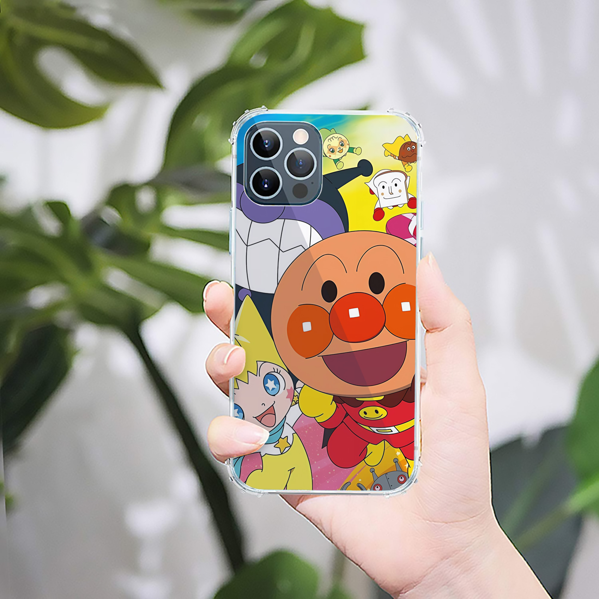 （画像用） アンパンマン Anpanman 【iPhone 12シリーズ対応】透明スマホケース（クリアソフトケース）